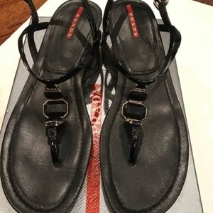 PRADA SPORT WEDGE HEEL SANDAL EU 39.5